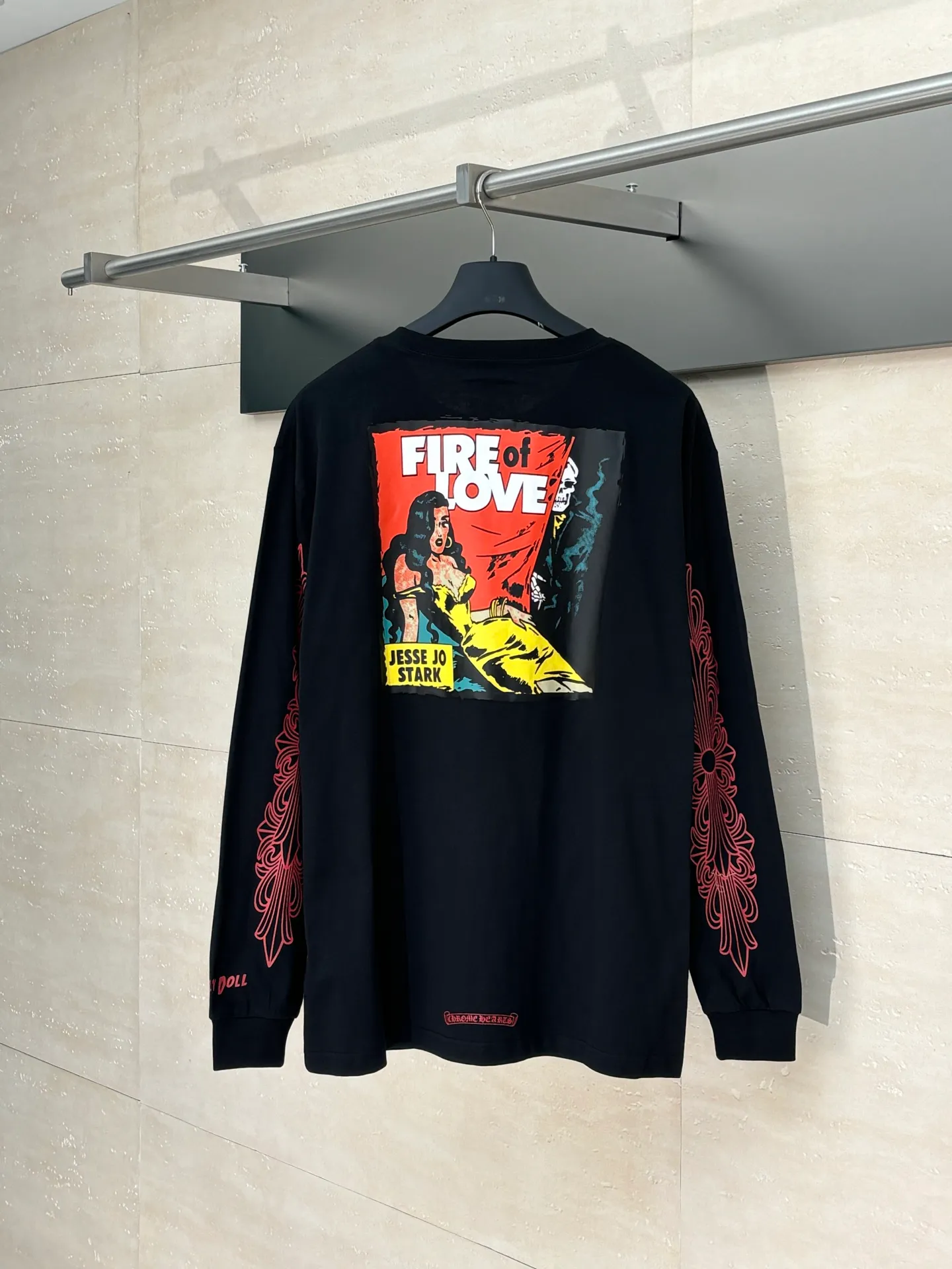 🅿️370 Come Hearts*/Cro Heart 25Ss new X Deadly doll American comic printed short-sleeved fabric is made of 26 weave 200g cotton material. Printing is very important here. The original ink printing size: S/M/L